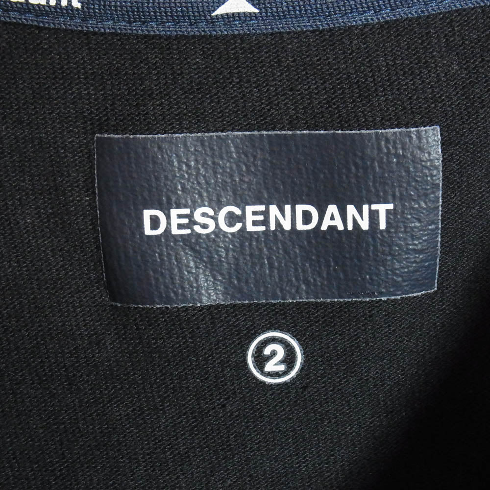 DESCENDANT ディセンダント 24AW 242ATDS-CSM22 CETUS JERSEY LS ケタス ジャージー 長袖 スウェット ブラック系 2【中古】