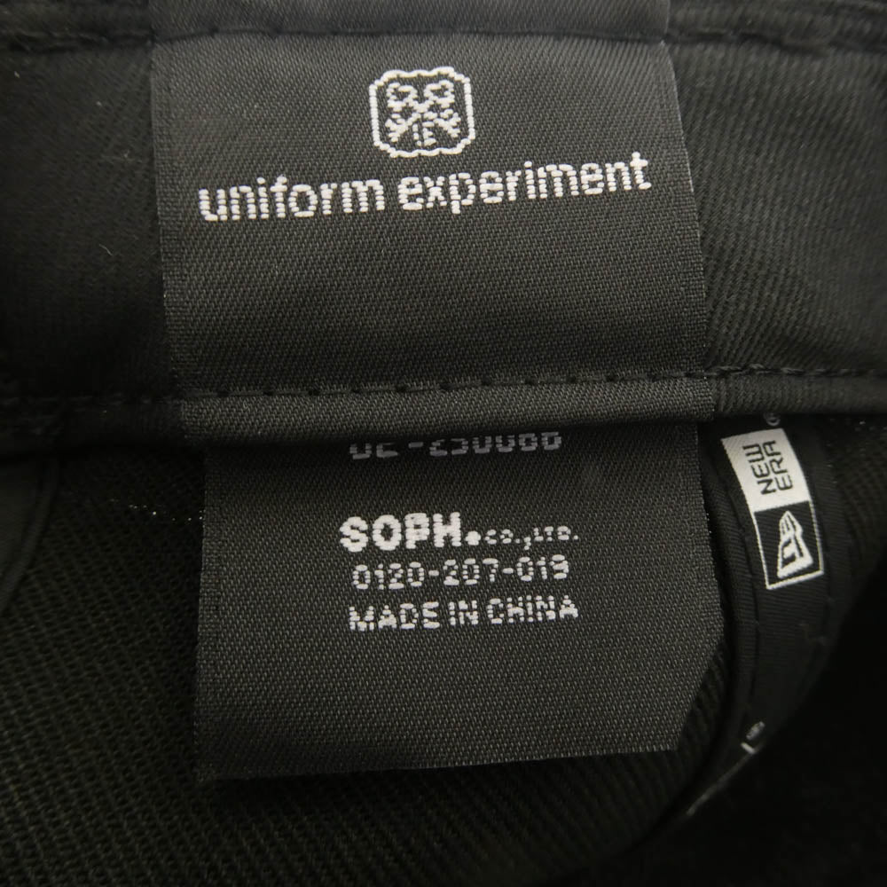uniform experiment ユニフォームエクスペリメント UE-250066 NEW ERA LP 9FIFTY CAP ニューエラ ロゴ刺繍 キャップ ブラック系【美品】【中古】