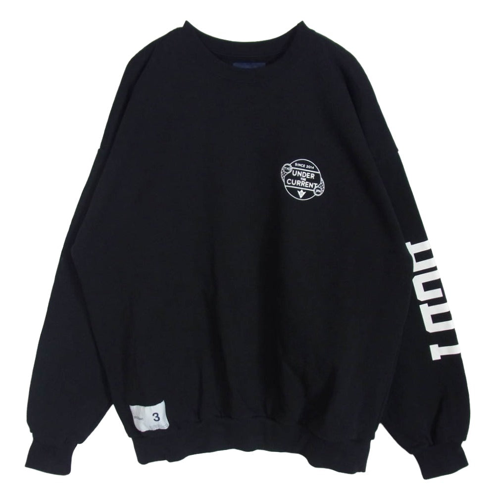 DESCENDANT ディセンダント 22AW UNDER THE CURRENT CREW NECK クルーネック スウェット ブラック系 3【中古】