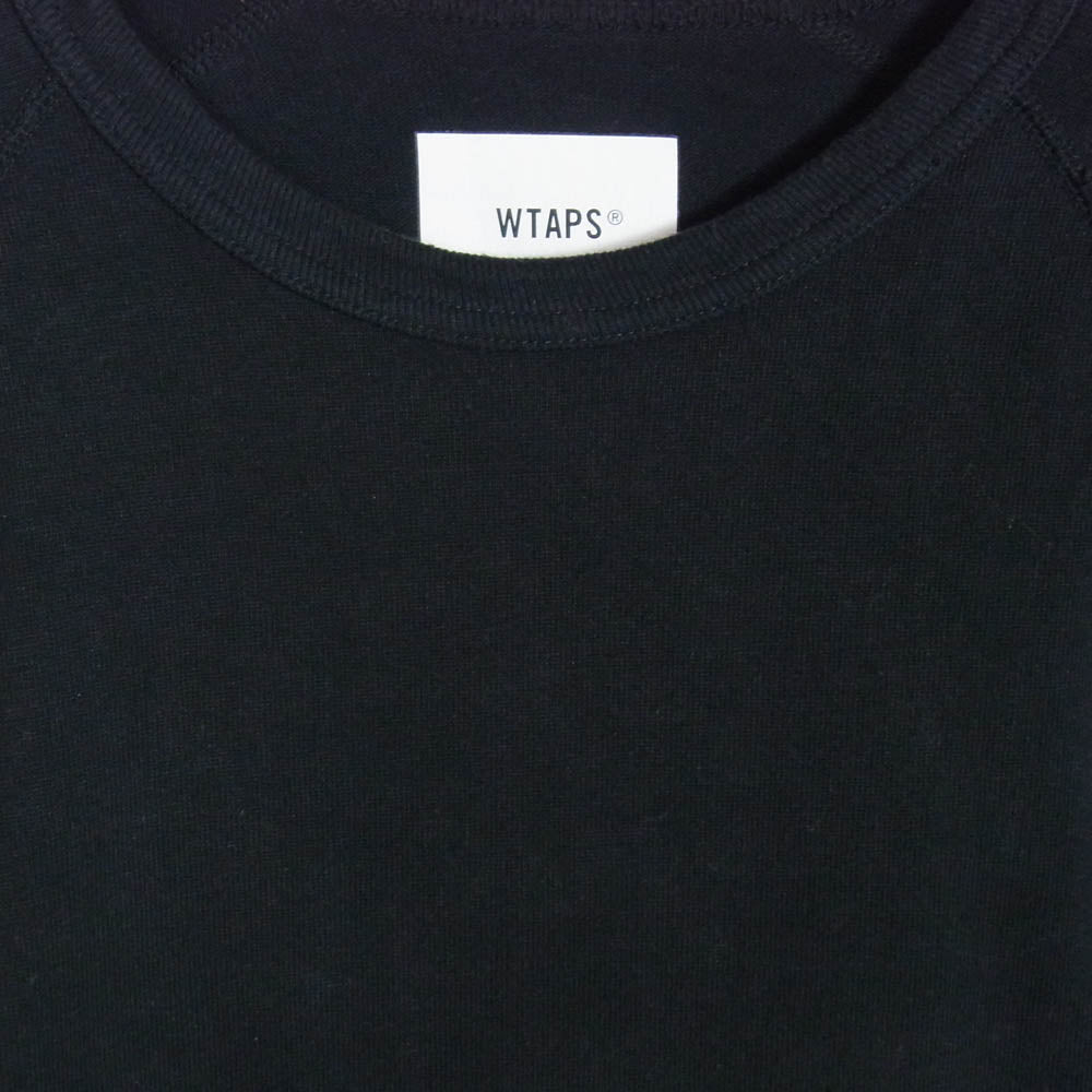 WTAPS ダブルタップス 25SS 251ATDT-CSM11 IAN / LS / COTTON コットン ラグラン 長袖 Tシャツ ブラック系 2【中古】