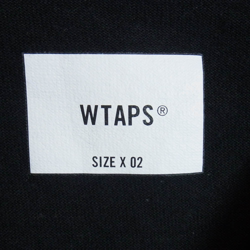 WTAPS ダブルタップス 25SS 251ATDT-CSM11 IAN / LS / COTTON コットン ラグラン 長袖 Tシャツ ブラック系 2【中古】