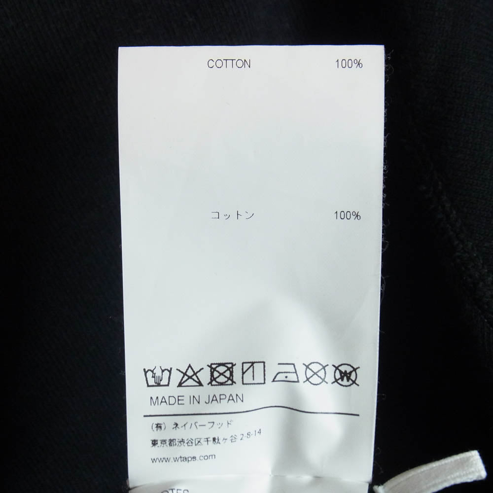 WTAPS ダブルタップス 25SS 251ATDT-CSM11 IAN / LS / COTTON コットン ラグラン 長袖 Tシャツ ブラック系 2【中古】