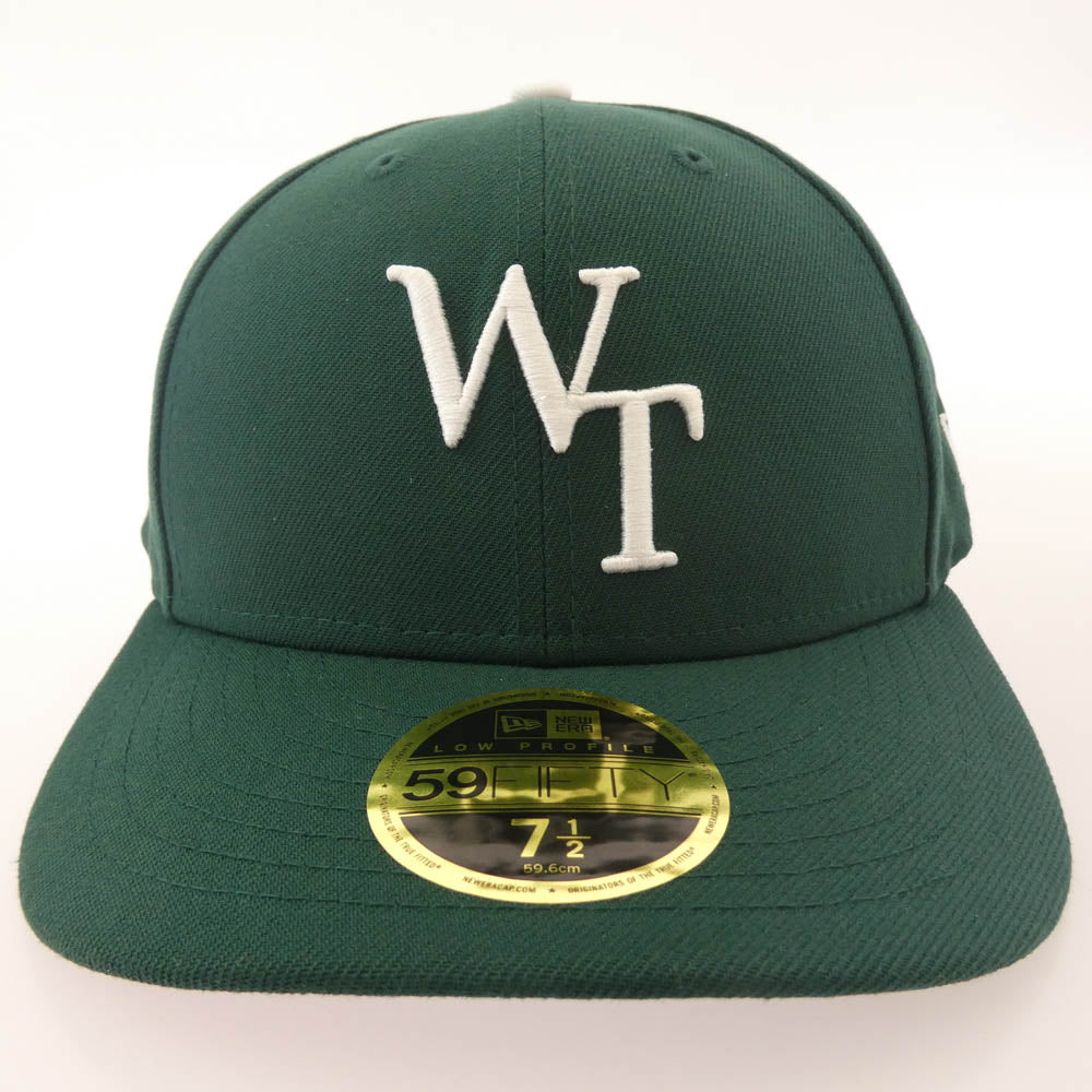 WTAPS ダブルタップス 24SS 241NENED-HT01 59FIFTY LOW PROFILE CAP POLY TWILL NEWERA ニューエラ ロゴ刺繍 キャップ グリーン グリーン系 7 1/2 【新古品】【未使用】【中古】