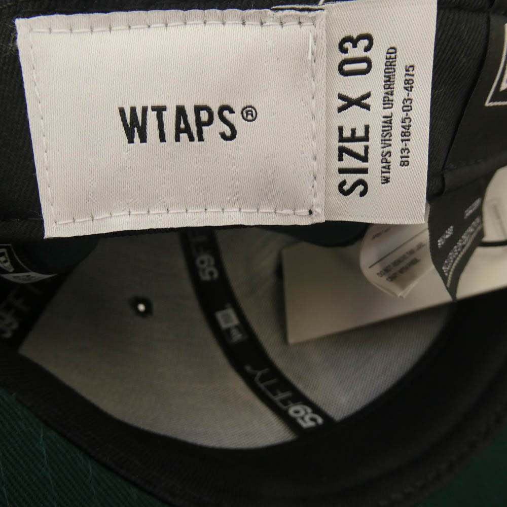 WTAPS ダブルタップス 24SS 241NENED-HT01 59FIFTY LOW PROFILE CAP POLY TWILL NEWERA ニューエラ ロゴ刺繍 キャップ グリーン グリーン系 7 1/2 【新古品】【未使用】【中古】