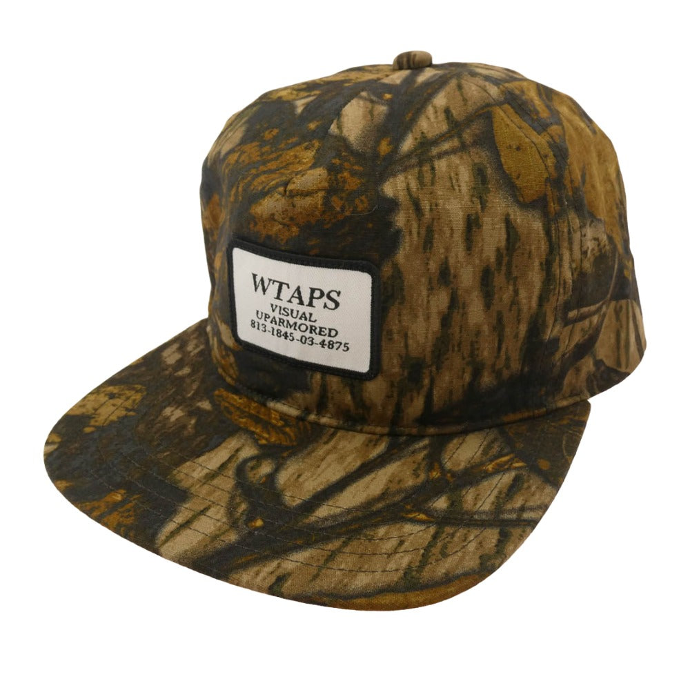 WTAPS ダブルタップス 252HCDT-HT08 MILITIA 02 CAP COTTON RIPSTOP TEXTILE リアルツリー カモフラ リップストップ キャップ カーキ系【美品】【中古】