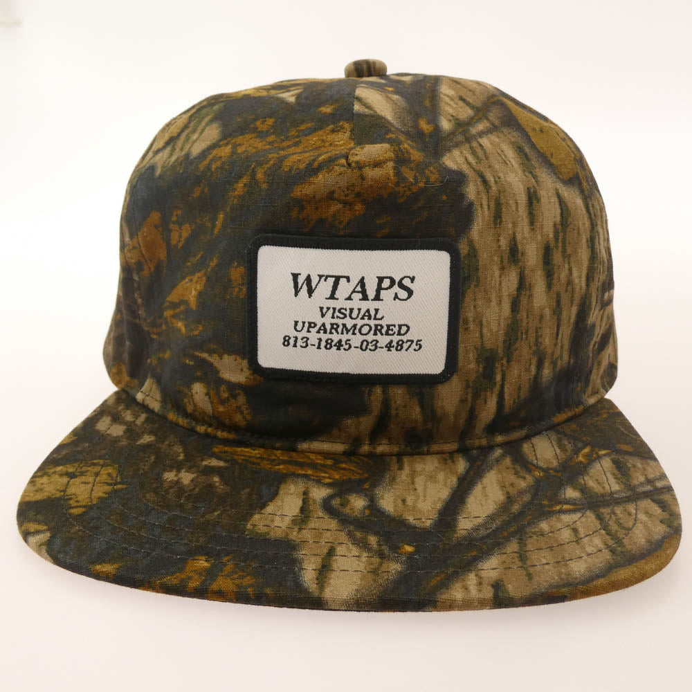 WTAPS ダブルタップス 252HCDT-HT08 MILITIA 02 CAP COTTON RIPSTOP TEXTILE リアルツリー カモフラ リップストップ キャップ カーキ系【美品】【中古】