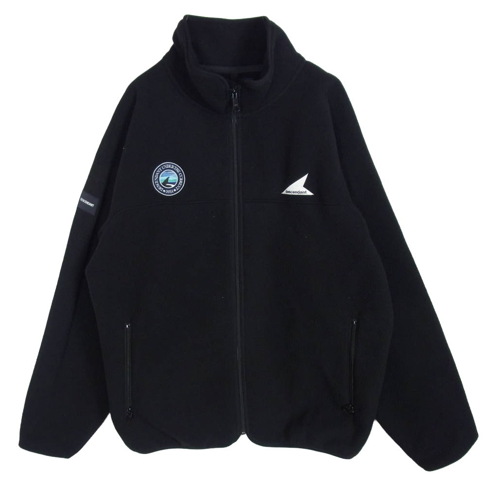 DESCENDANT ディセンダント 22AW 222ATDS-JKM01 DAVID FLEECE JACKET ジップアップ フリース ジャケット ブラック系 2【中古】