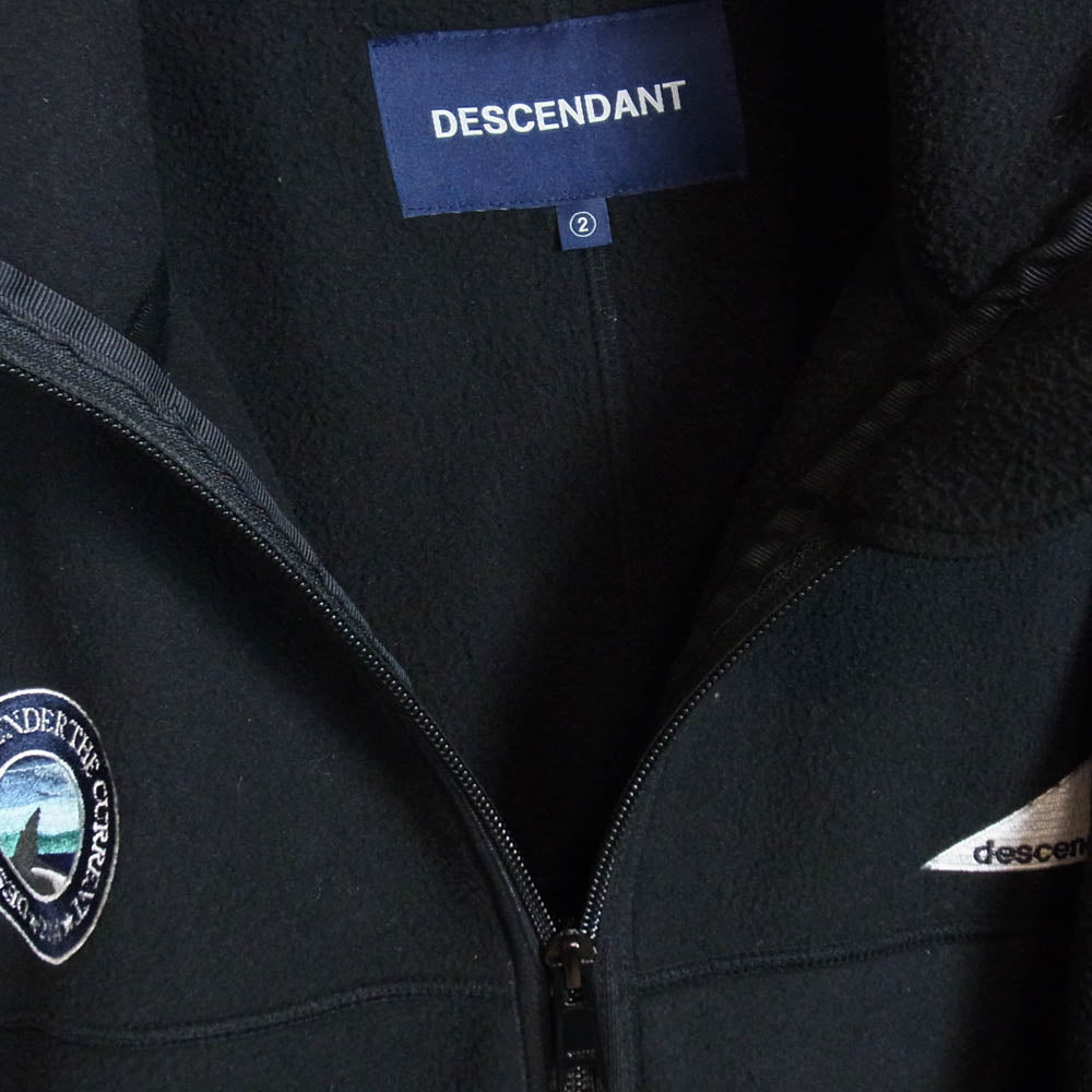 DESCENDANT ディセンダント 22AW 222ATDS-JKM01 DAVID FLEECE JACKET ジップアップ フリース ジャケット ブラック系 2【中古】