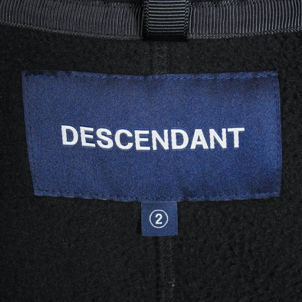 DESCENDANT ディセンダント 22AW 222ATDS-JKM01 DAVID FLEECE JACKET ジップアップ フリース ジャケット ブラック系 2【中古】
