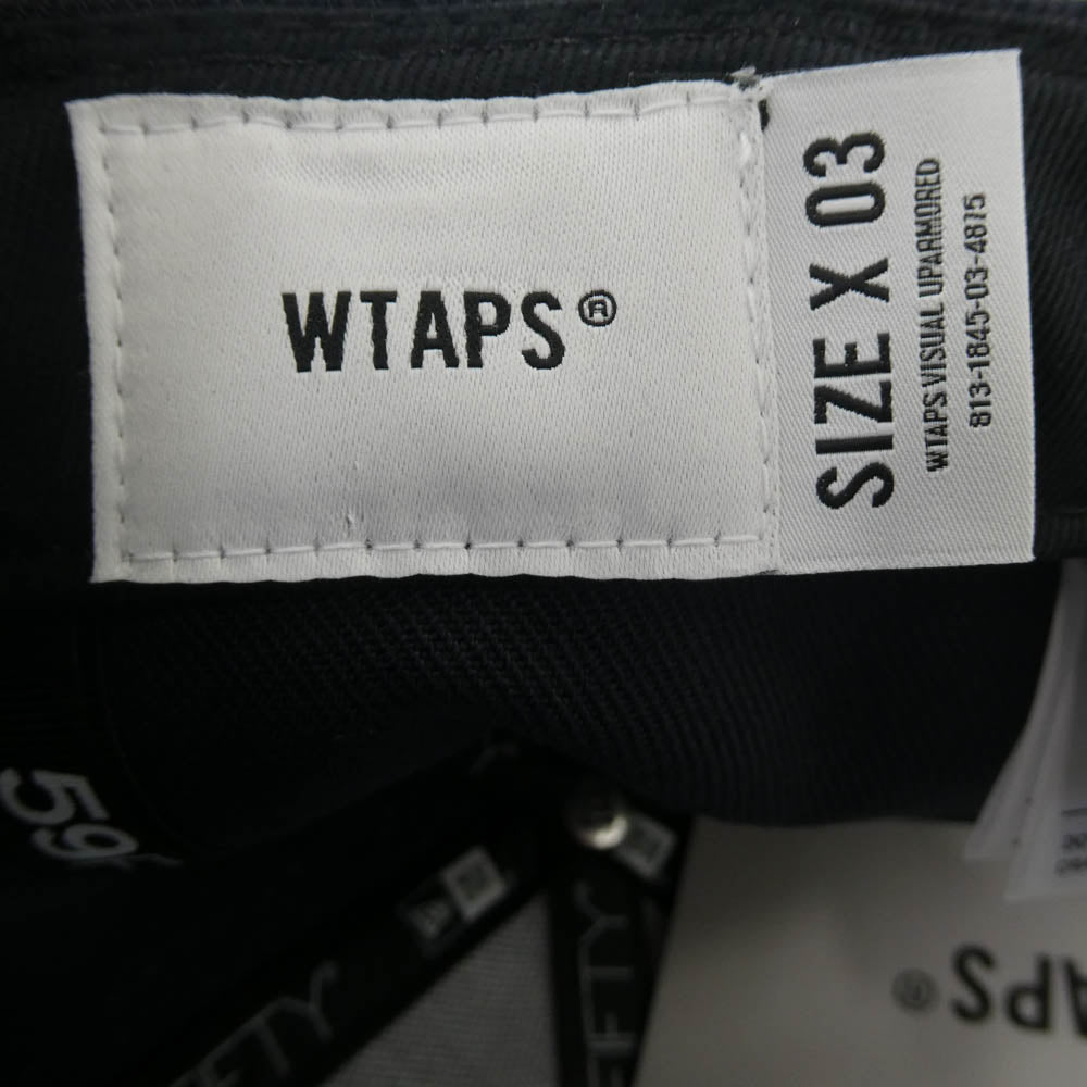 WTAPS ダブルタップス 25SS 251NENED-HT02 59FIFTY LOW PROFILE CAP POLY TWILL NEWERA ニューエラ ロゴ刺繍 キャップ 帽子 ブラック ブラック系 7 1/2【新古品】【未使用】【中古】