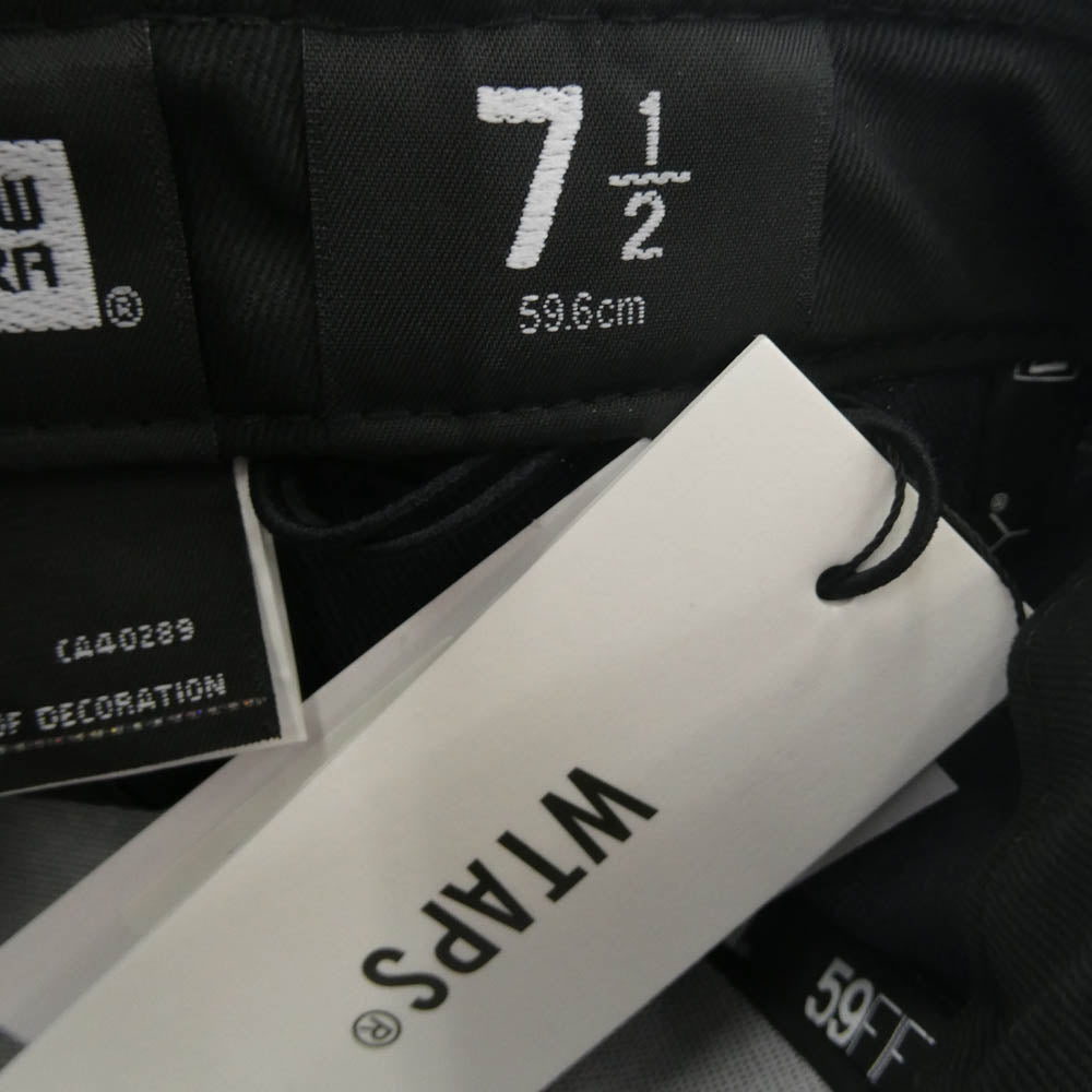 WTAPS ダブルタップス 25SS 251NENED-HT02 59FIFTY LOW PROFILE CAP POLY TWILL NEWERA ニューエラ ロゴ刺繍 キャップ 帽子 ブラック ブラック系 7 1/2【新古品】【未使用】【中古】