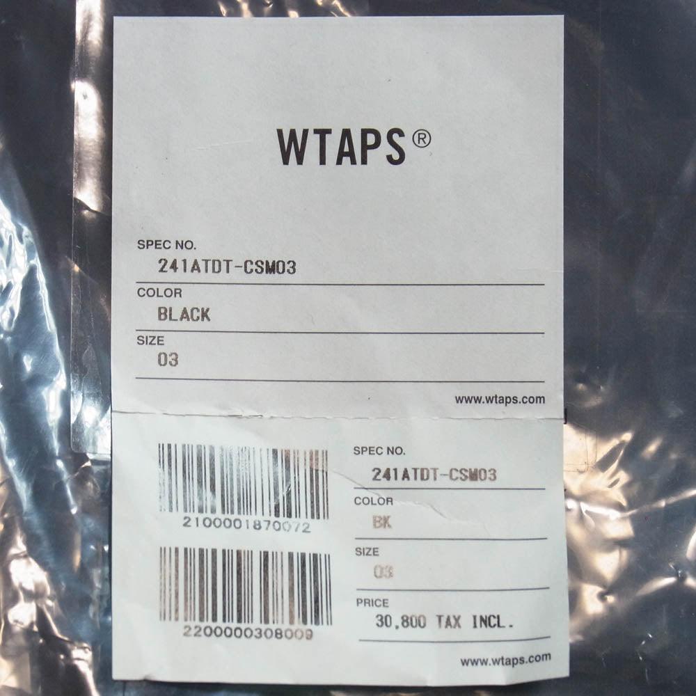 WTAPS ダブルタップス 24SS 241ATDT-CSM03 ACADEMY SWEATER COTTON COLLEGE アカデミー セーター ロゴ コットン カレッジ スウェット トレーナー ブラック系 3【新古品】【未使用】【中古】