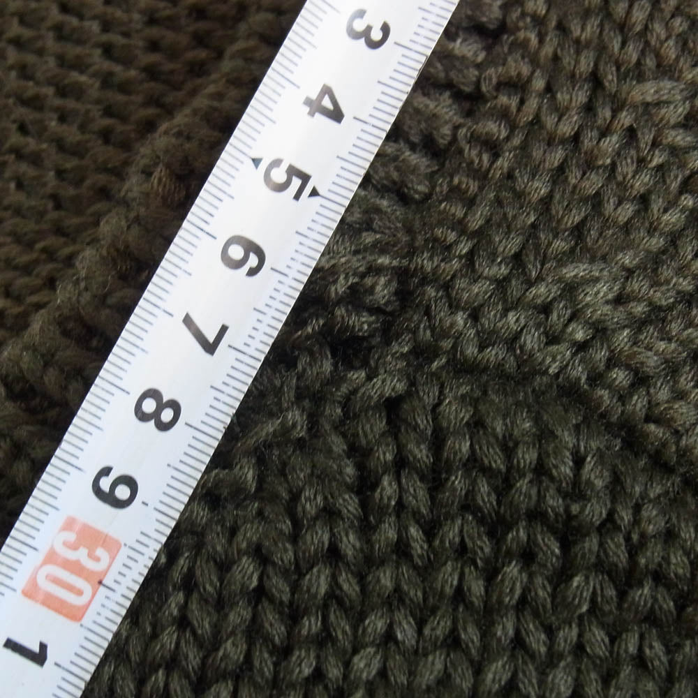 WTAPS ダブルタップス 232MADT-KNM04 SWEATER POLY. T-ROCK バックロゴ クルーネック セーター ニット カーキ系 3【新古品】【未使用】【中古】