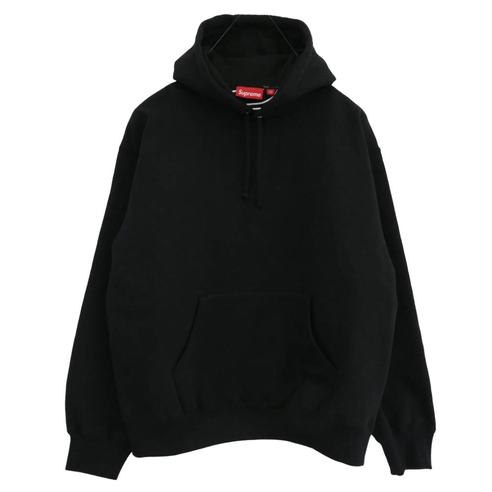 Supreme シュプリーム 25AW Satin Applique Hooded Sweatshirt サテン アップリケ フーデッド スウェットシャツ パーカー ブラック系 L【新古品】【未使用】【中古】