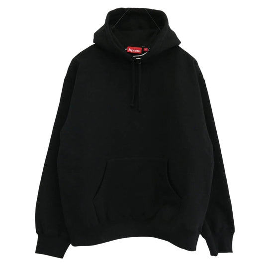 Supreme シュプリーム 25AW Satin Applique Hooded Sweatshirt サテン アップリケ フーデッド スウェットシャツ パーカー ブラック系 L【新古品】【未使用】【中古】