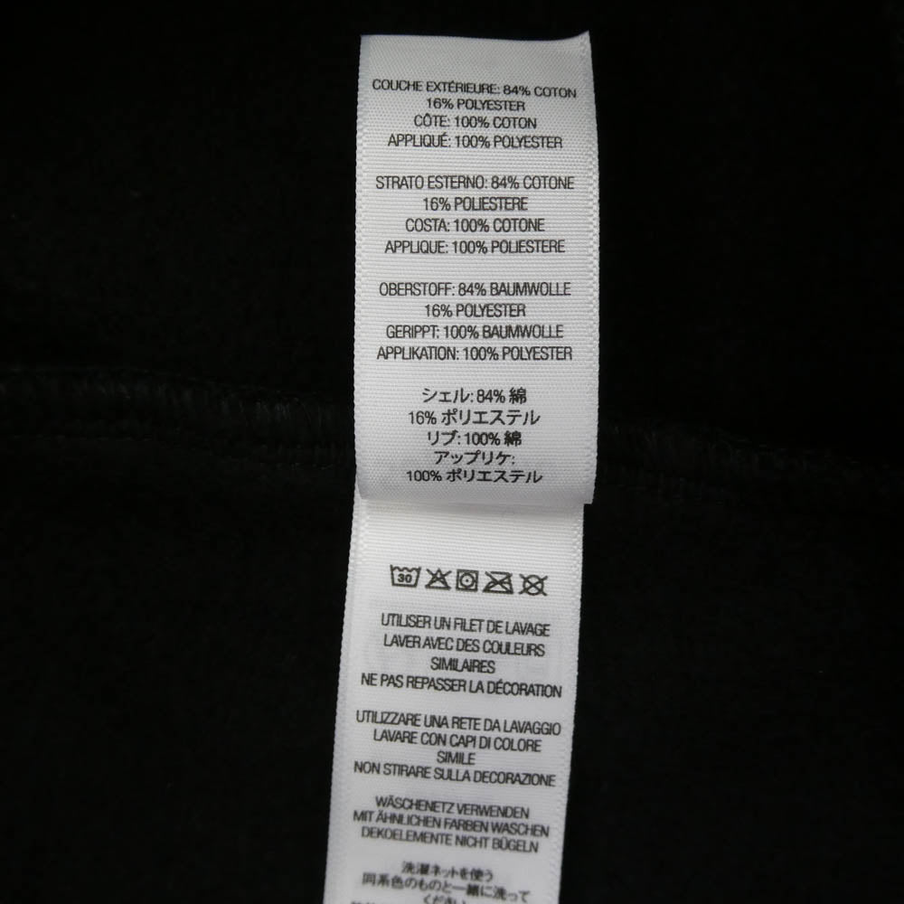 Supreme シュプリーム 25AW Satin Applique Hooded Sweatshirt サテン アップリケ フーデッド スウェットシャツ パーカー ブラック系 L【新古品】【未使用】【中古】