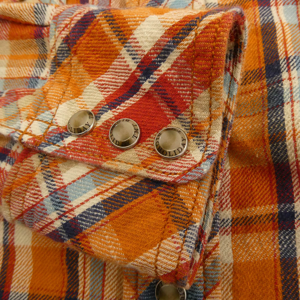 TMT ティーエムティー TSH-F1102 ウエスタン チェック 長袖 シャツ マルチカラー系 S【中古】