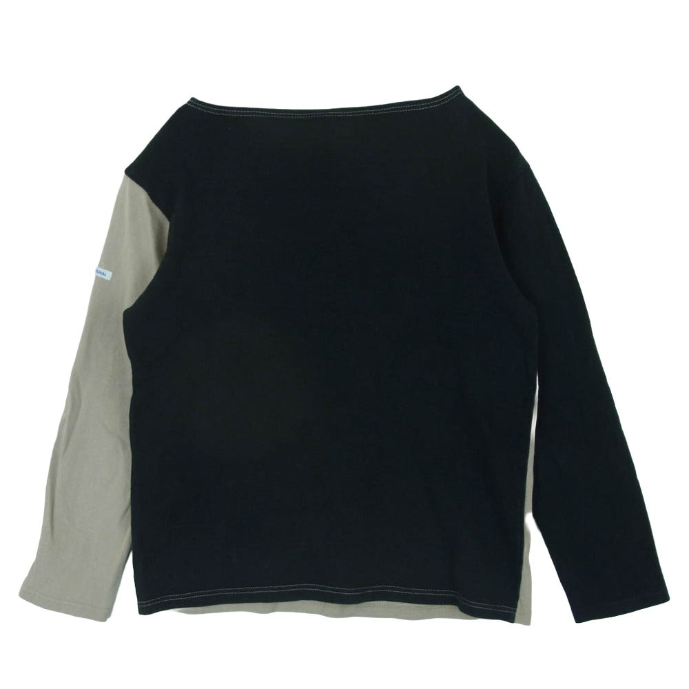 ORCIVAL オーシバル バイカラー バスクシャツ カットソー コットン フランス製 グレー系 ブラック系 3【中古】