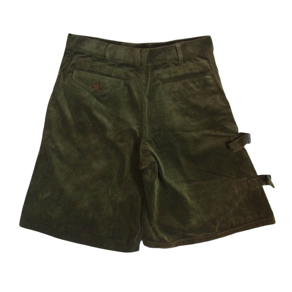COMME des GARCONS HOMME PLUS コムデギャルソンオムプリュス AD2010 PF-A019 サイドアジャスター コーデュロイ ショーツ ショートパンツ ハーフパンツ カーキ系 XS【中古】