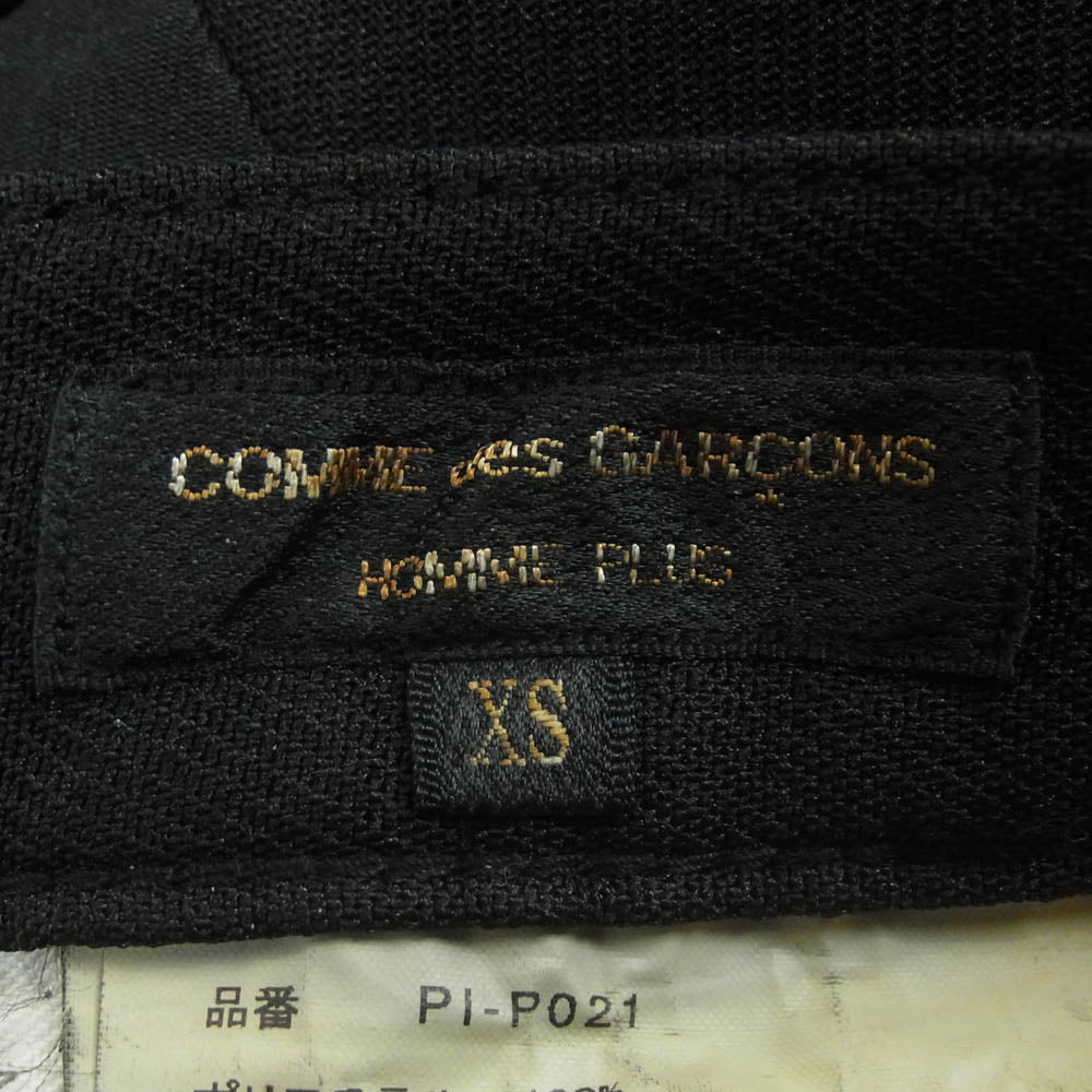 COMME des GARCONS HOMME PLUS コムデギャルソンオムプリュス AD2011 PI-P021 エステル製品加工 裾ダブル パッチワーク パンツ ブラック系 XS【中古】