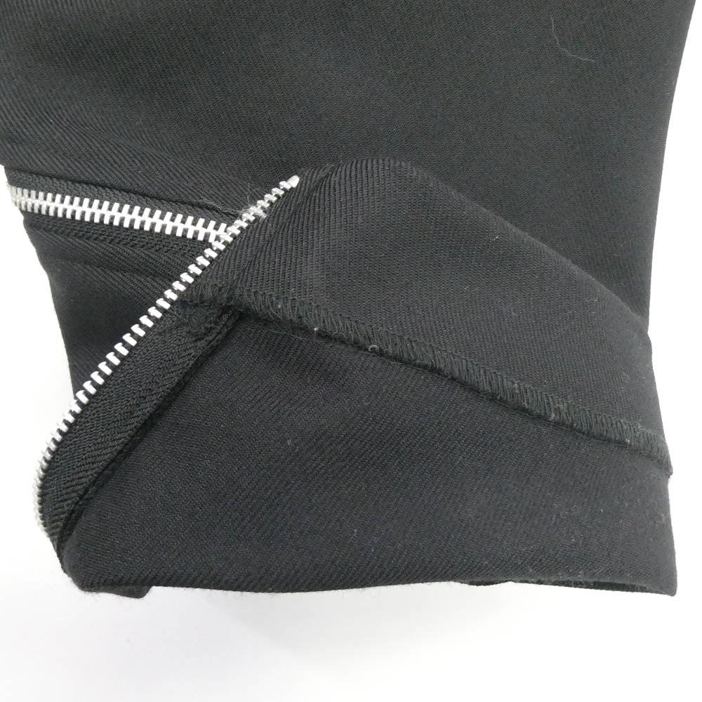 BLACK COMME des GARCONS ブラックコムデギャルソン AD2018 1C-P011 プリーツスカートドッキング 捻じれZIP ツイストファスナー ストレート パンツ ブラック系 M【中古】