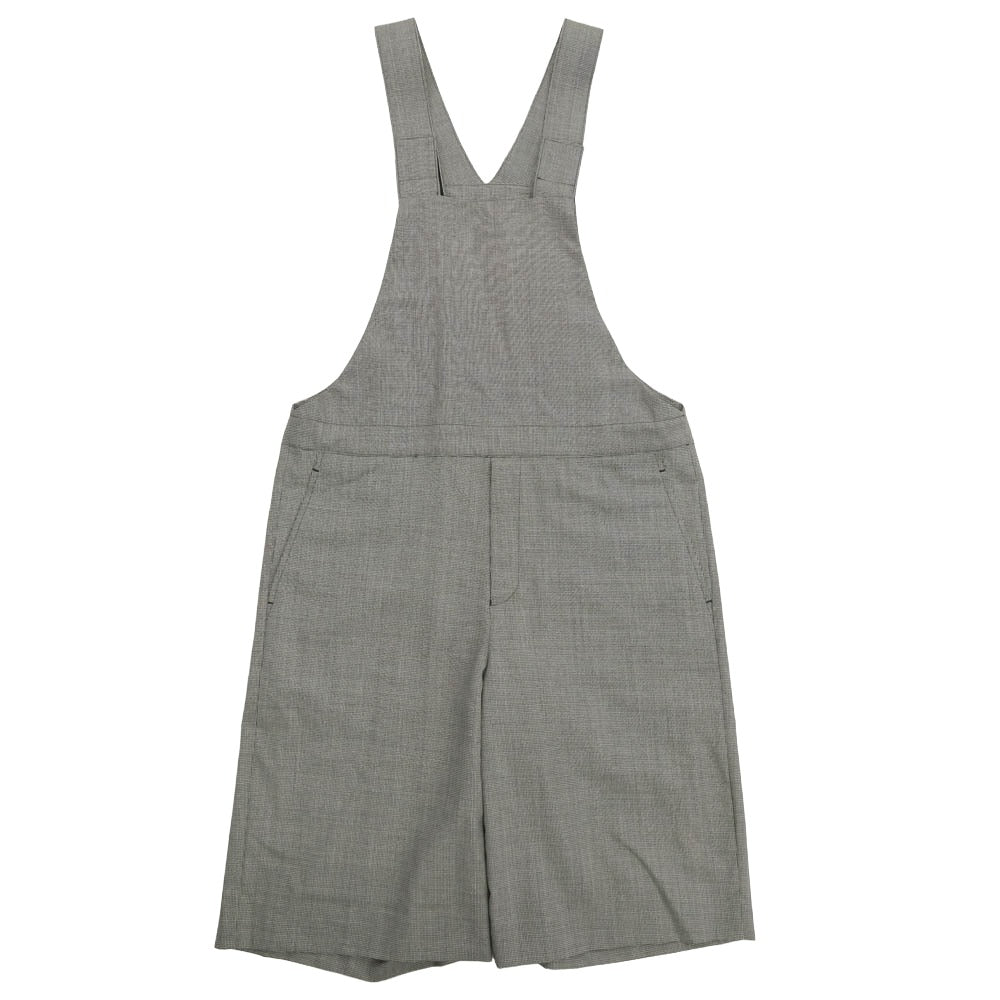 COMME des GARCONS HOMME PLUS コムデギャルソンオムプリュス 22SS PI-P021 花の存在期 マイクロ千鳥格子 ウールモヘヤストライプサロペット オーバーオール オールインワン パンツ グレー系 S【中古】