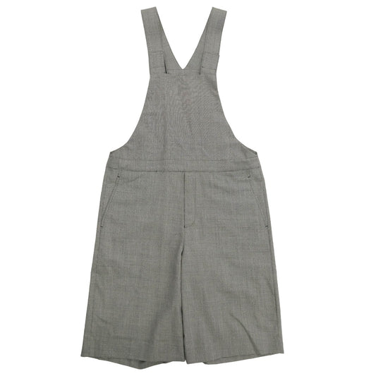 COMME des GARCONS HOMME PLUS コムデギャルソンオムプリュス 22SS PI-P021 花の存在期 マイクロ千鳥格子 ウールモヘヤストライプサロペット オーバーオール オールインワン パンツ グレー系 S【中古】