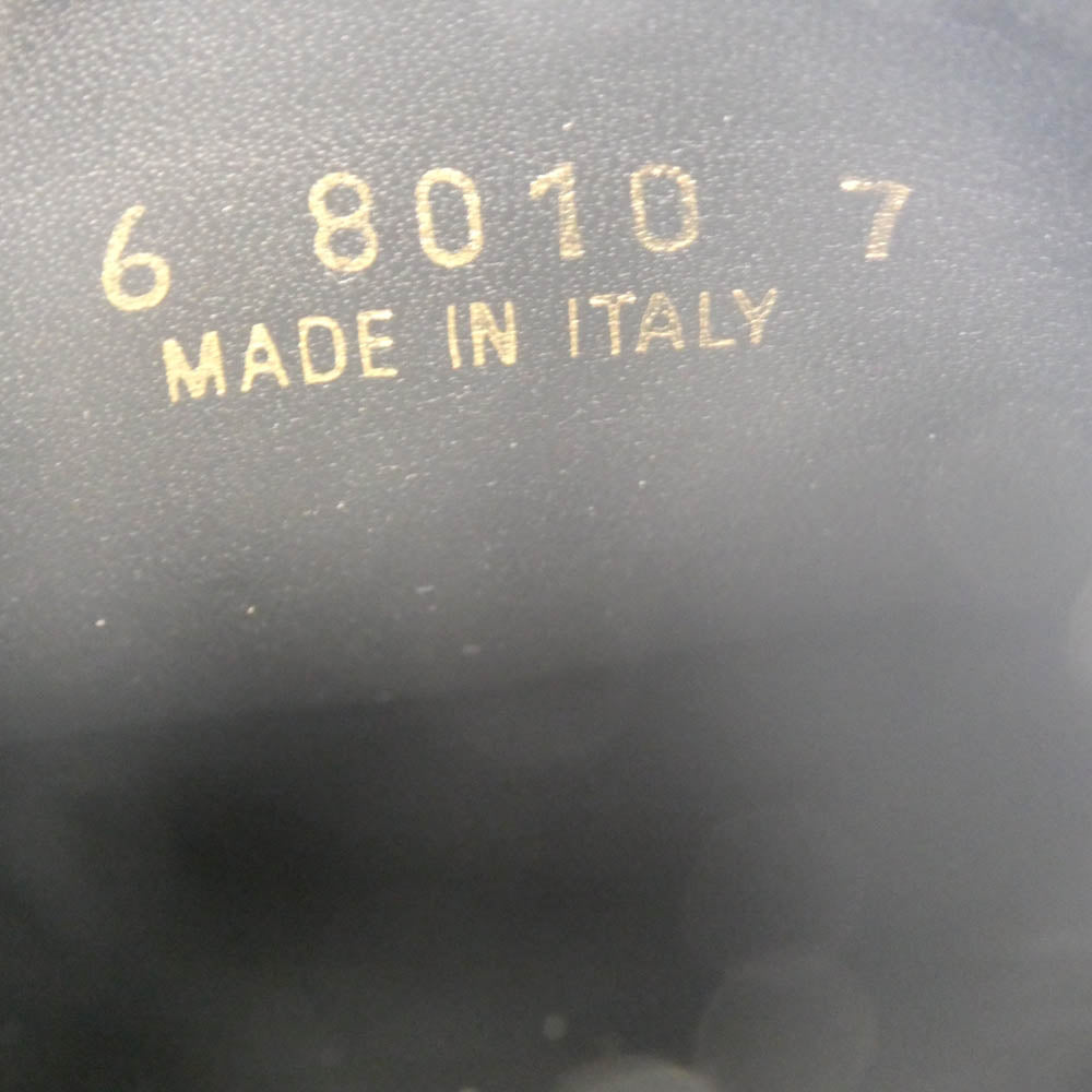 Sergio Rossi セルジオロッシ 8010 イタリア製 レザー ローファー スリッポン シューズ ブラック系 7【中古】
