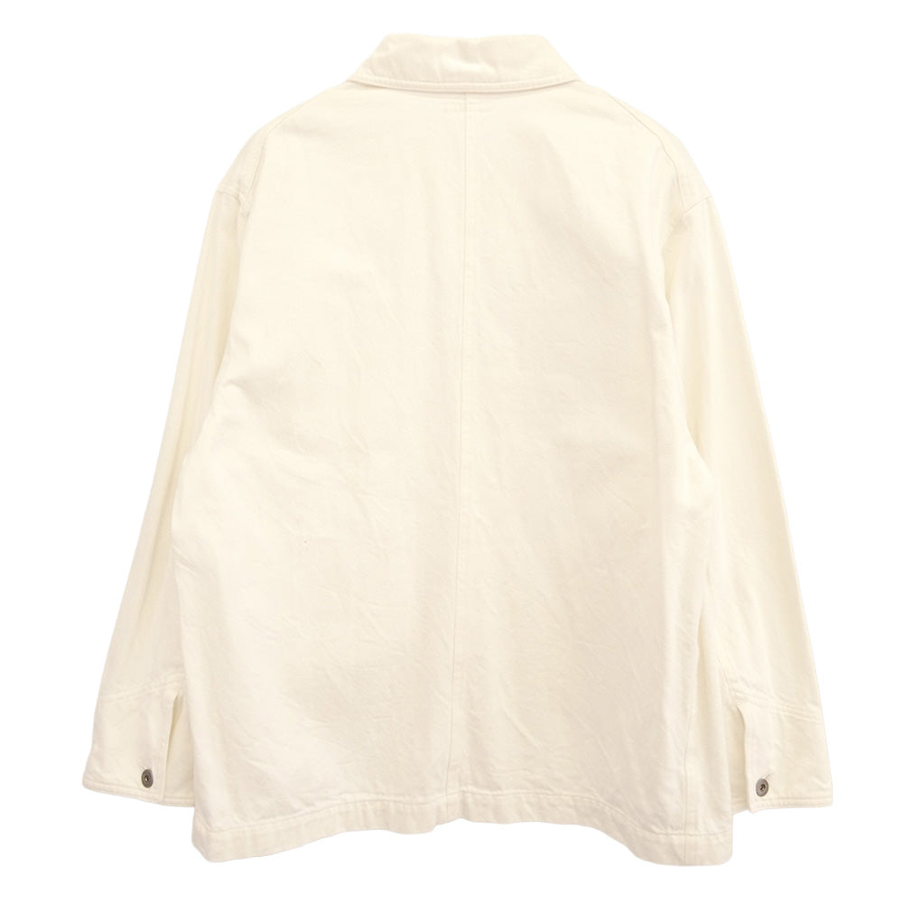 スロウ＆コー ホワイトデニム カバーオール ジャケット ホワイト系【中古】