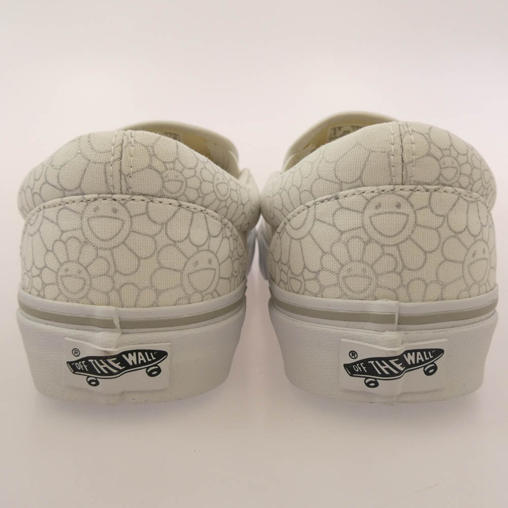 VANS バンズ VN-0ZSIGQE × 村上隆 Murakami Slip-On LX Silver Flower カイカイキキ フラワー スリッポン シューズ ホワイト系 26.5cm【美品】【中古】