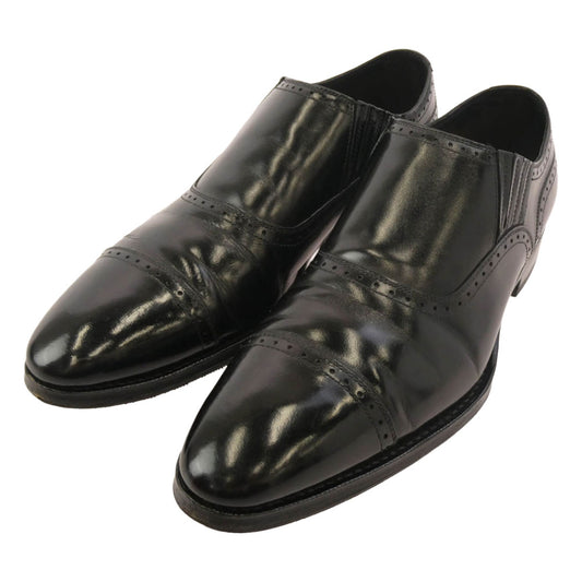 ユニオンインペリアル U1106 サイドエラスティック レザー シューズ ブラック系 7【中古】