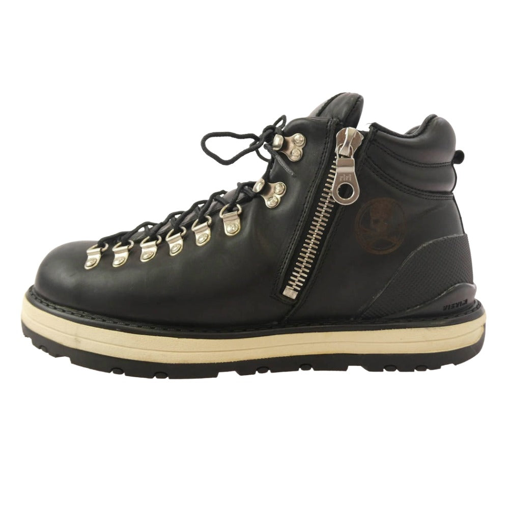 VISVIM ビズビム mastermind JAPAN マスターマインドジャパン SERRA セラ レザー サイドジップ マウンテンブーツ ブラック系 US8【中古】