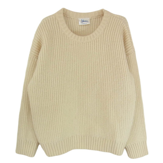 SOPHNET. ソフネット SOPH-189150 × YARMO ヤーモ 英国製 クルーネック セーター ニット オフホワイト系 M【中古】