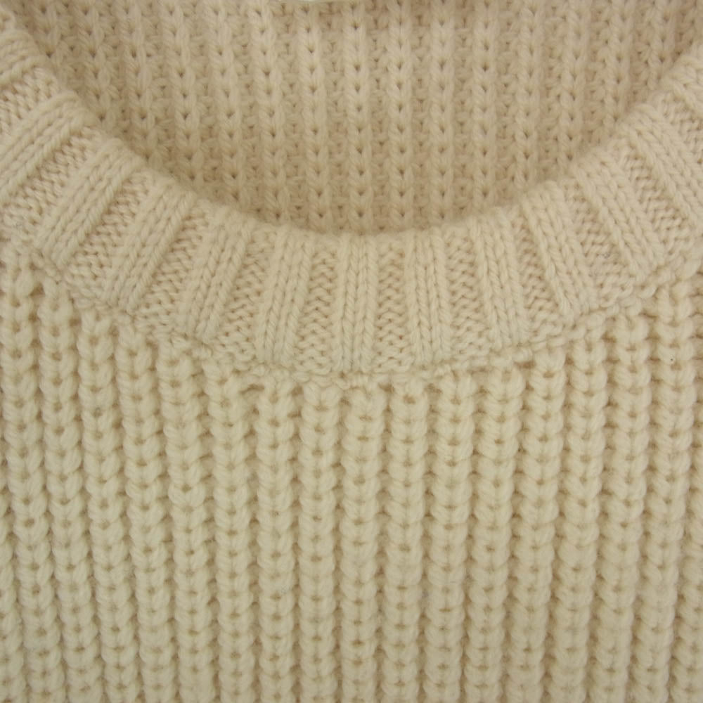 SOPHNET. ソフネット SOPH-189150 × YARMO ヤーモ 英国製 クルーネック セーター ニット オフホワイト系 M【中古】