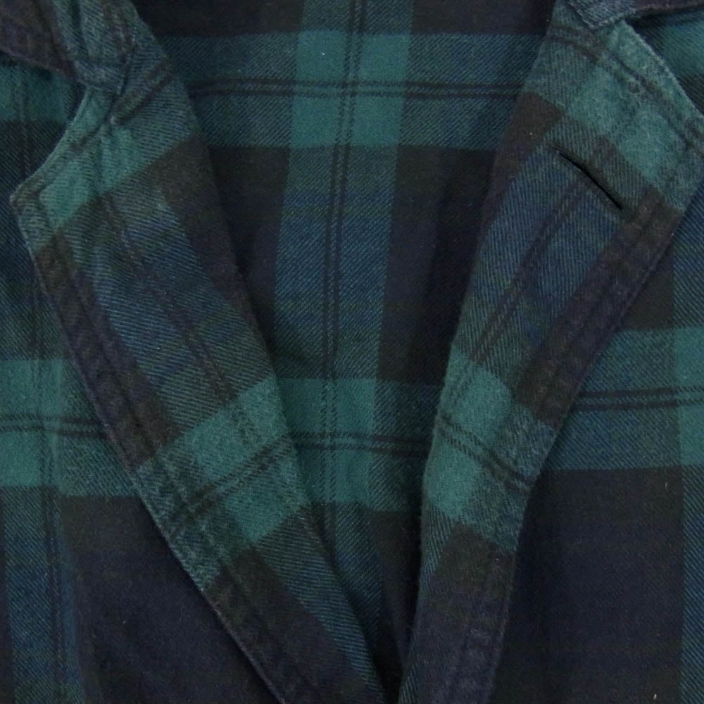 uniform experiment ユニフォームエクスペリメント UE-212034 LINE FLANNEL EASY JACKET ブラックウォッチ チェック フランネル イージー テーラードジャケット ネイビー系 4【中古】