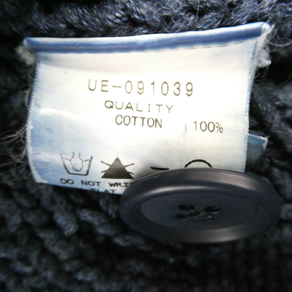uniform experiment ユニフォームエクスペリメント UE-091039 インディゴコットン フィッシャーマン ニット カーディガン ネイビー系 2【中古】