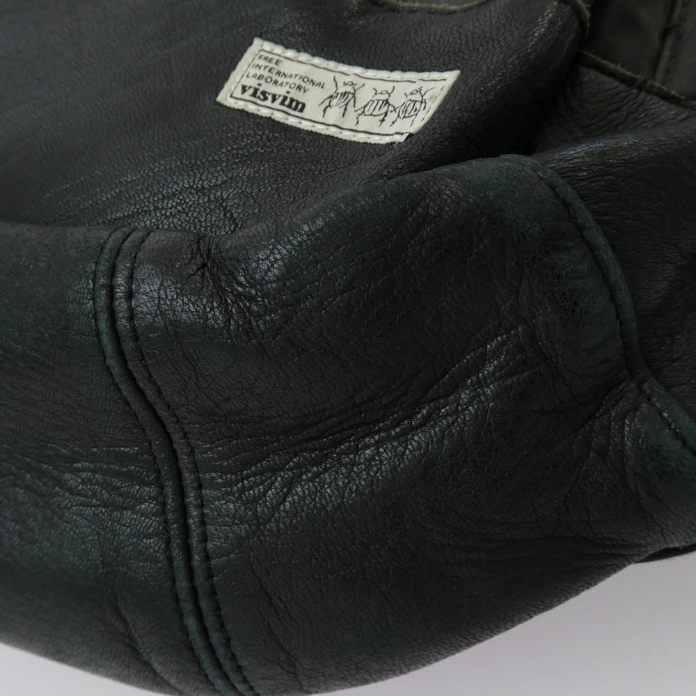 VISVIM ビズビム 初期 HYPATEX LUMBAR 8L ハイパテックス ランバー ウエスト バッグ エレクレザー ブラック系【中古】