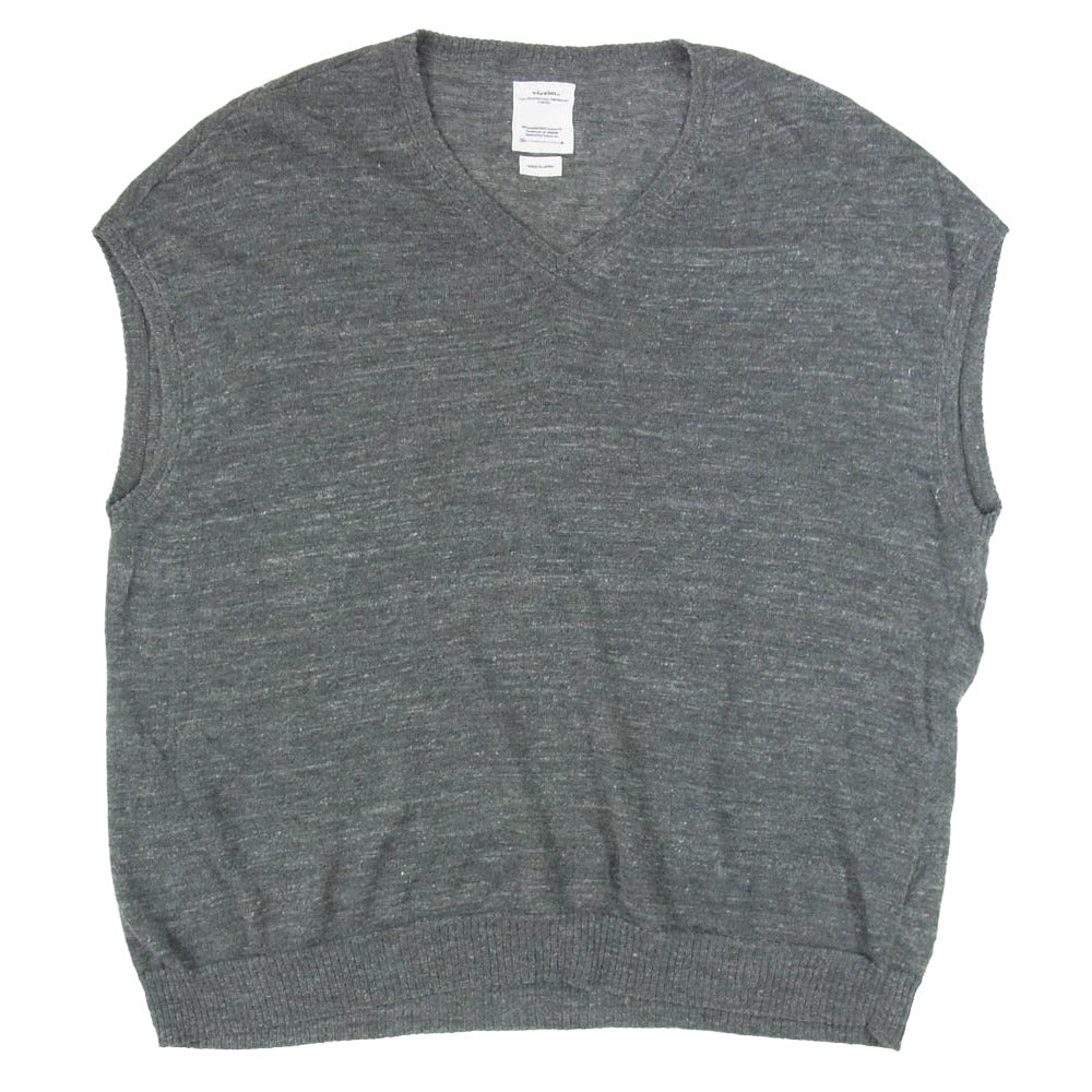 VISVIM ビズビム 22SS 0122105012002 ウール リネン ニット ベスト グレー系 3【中古】