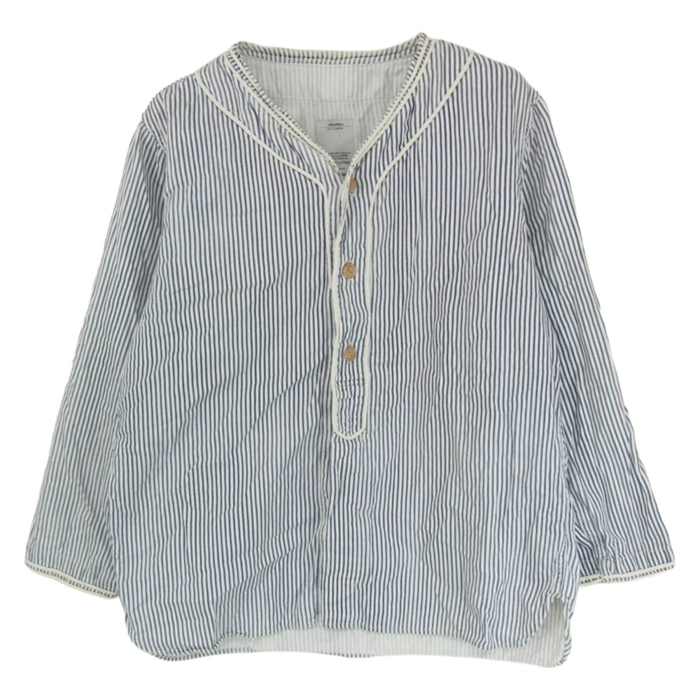 VISVIM ビズビム 17SS 0117105011019 dugout shirts ベースボール シャツ ブルー系 3【中古】
