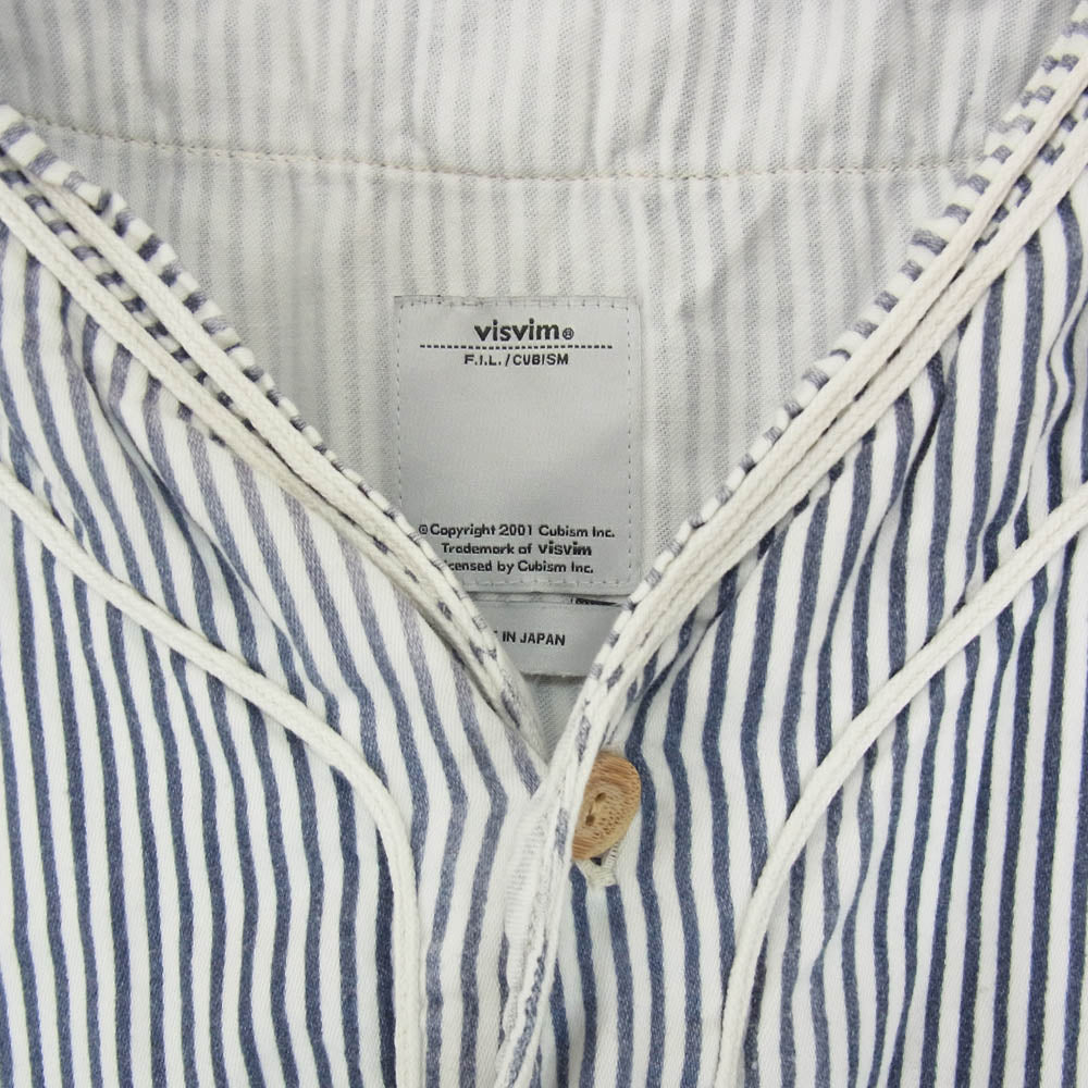 VISVIM ビズビム 17SS 0117105011019 dugout shirts ベースボール シャツ ブルー系 3【中古】