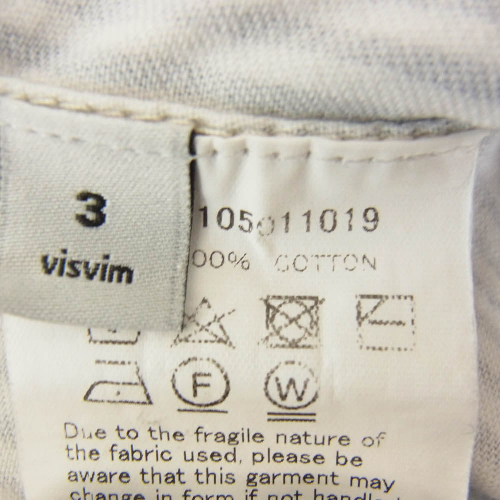 VISVIM ビズビム 17SS 0117105011019 dugout shirts ベースボール シャツ ブルー系 3【中古】