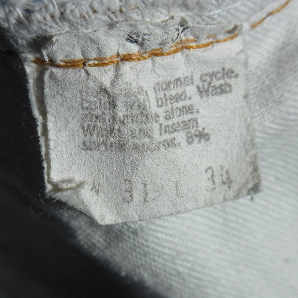 Levi's リーバイス 501 66前期 small e ボタン裏刻印6 デニム パンツ インディゴブルー系 31【中古】