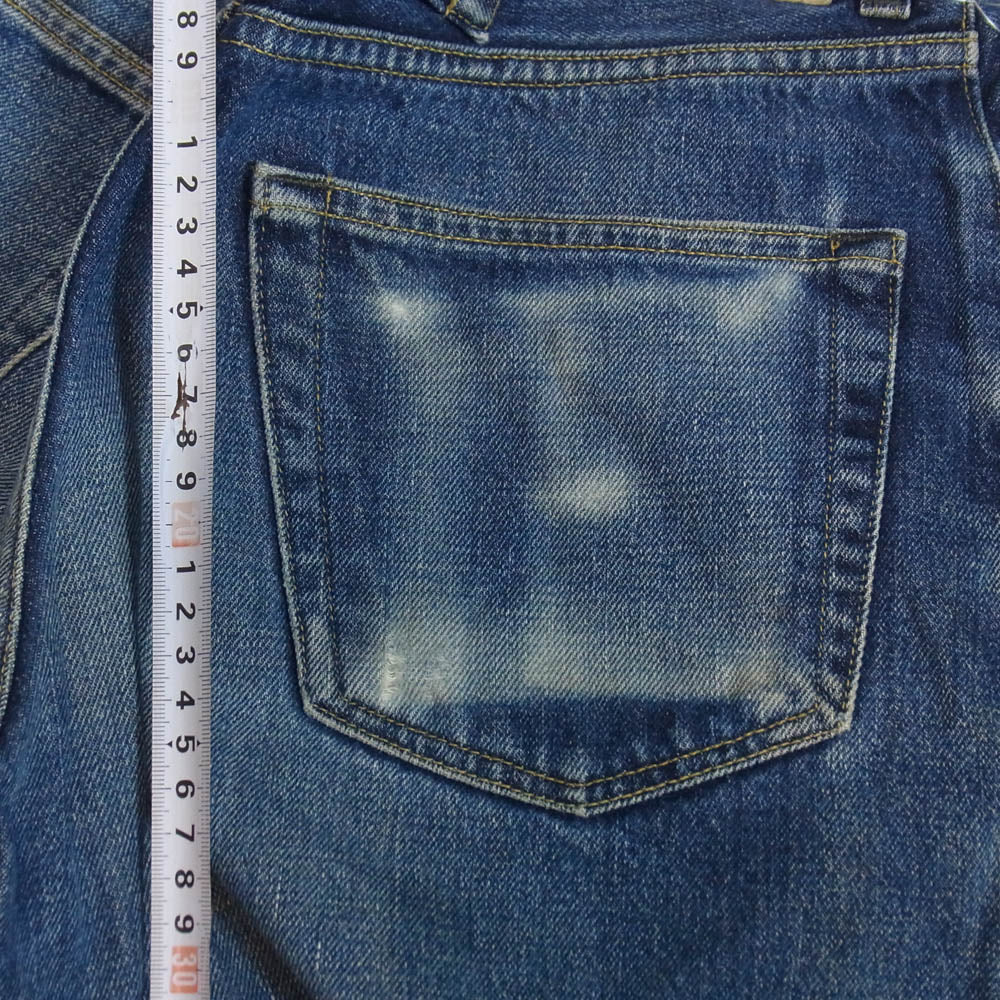 RRL ダブルアールエル 90s USA製 三ツ星タグ シンチバック セルビッチ インディゴブルー系 31【中古】
