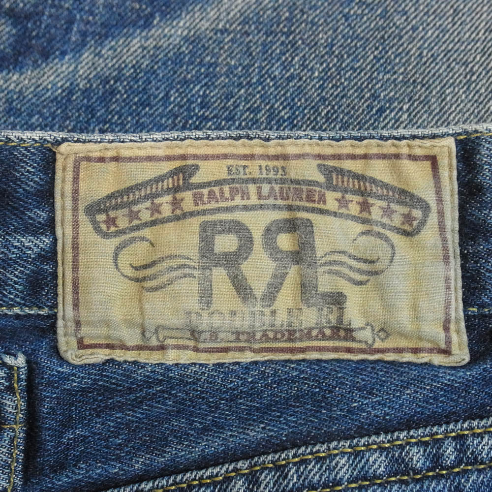 RRL ダブルアールエル 90s USA製 三ツ星タグ シンチバック セルビッチ インディゴブルー系 31【中古】