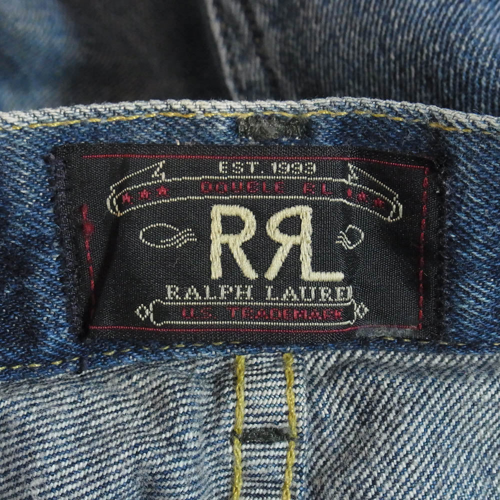 RRL ダブルアールエル 90s USA製 三ツ星タグ シンチバック セルビッチ インディゴブルー系 31【中古】