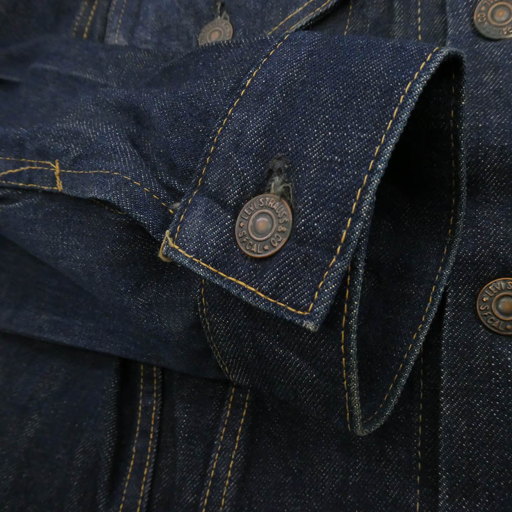 Levi's リーバイス 60s 557 BIG E 3rd ギャラ無 ボタン裏刻印O 両面均等V デニム ジャケット SIZE38 38【中古】