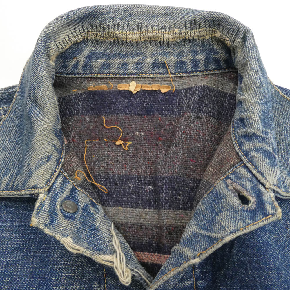 Levi's リーバイス 50s 60s 517XX ハギ付き ブランケット ボタン裏刻印17 2nd デニム ジャケット【中古】