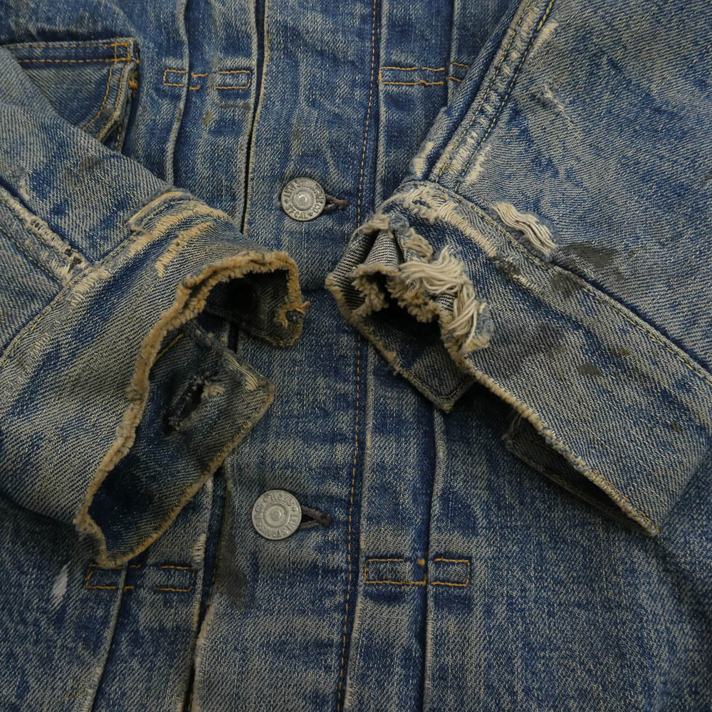 Levi's リーバイス 50s 60s 517XX ハギ付き ブランケット ボタン裏刻印17 2nd デニム ジャケット【中古】