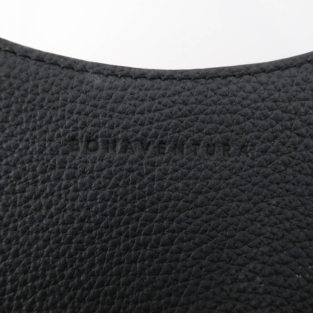 BONAVENTURA ボナベンチュラ ミニ リア シュリンクレザー ショルダー バッグ ブラック ブラック系【中古】