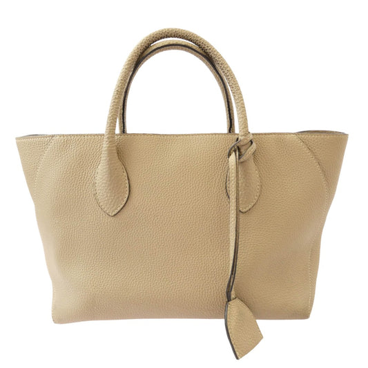 BONAVENTURA ボナベンチュラ ミア トートバッグ 27 レザー ショルダー ハンド 2WAY バッグ ベージュ系【中古】